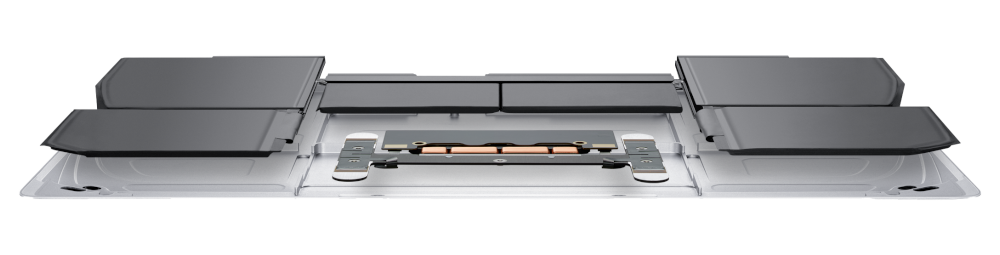 macbook dismembled part, battery and devices view