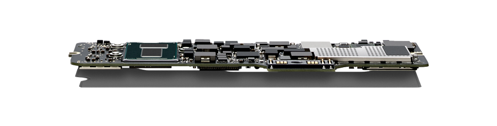 macbook dismembled part, mother board view