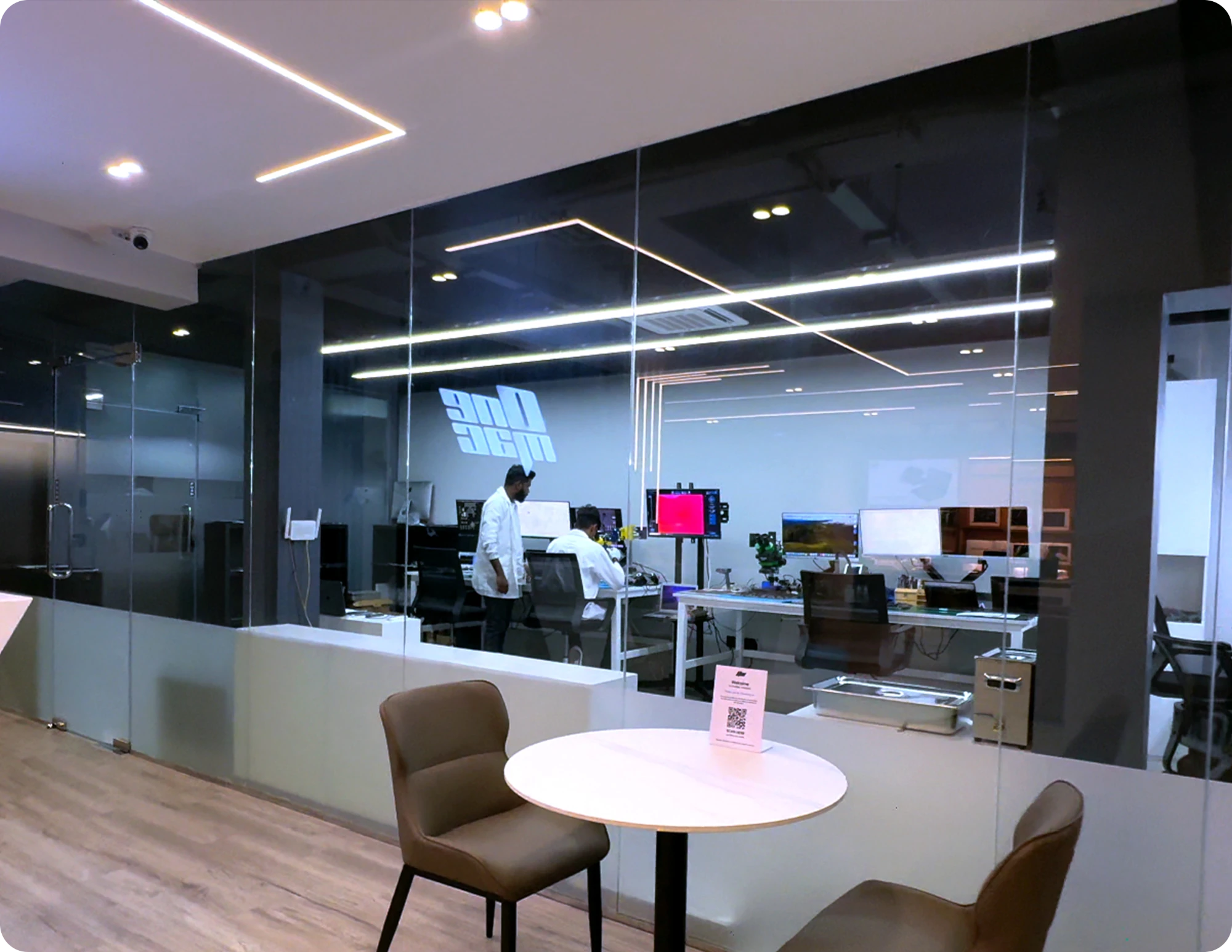 Interior view of OneMac MacBook repair center workshop