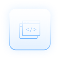 computer screen with coding script icon